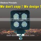 Well-Done WD-4L40 40w C-REE Square Led Tractor Work Light for Construction thumbnail-1