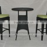 Hotel PE Rattan High Top Bar Table And Chairs FCO-C026