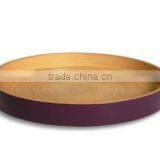 Spun Bamboo Tray, Lacquer Color Outside Natural Inside thumbnail-1