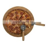 Realistic type bamboo pizza chopping board