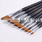 Nylon Hair Lacquered Wooden Handle Art Brush Set