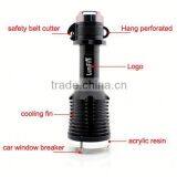 1158 New Design!! XM-L T6 LED Ultra Power Aluminum Torch Light Seat Belt Cutter Flashlight for Car thumbnail-2