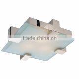 0816-32 Layered Bracket-graduated Etched Glass Panels Surface Mount Ceiling Light