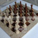 Brown Onyx Coral Chess Board in Wholesale Price