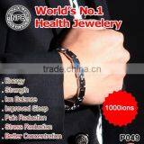 Noproblem P049 FDA power therapy health sports scalar energy charm magnetic man bracelet