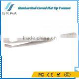 BST-36A Highly Precise Stainless Steel Curved Flat Tip Tweezers Tool thumbnail-4