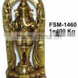 Brass Ganesha Statue , Hindu God Statue