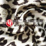 polyester leopard printed dull spandex satin fabric silk like satin chiffon fabric