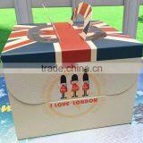 England Royal Guard Mousse Doll Children Birthday Cake Box With Union Jack