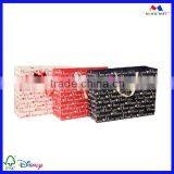 Custom Design Red Wine Paper Material Handbag With Ribbon thumbnail-1