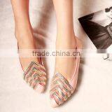 2016 Factory Wholesale Hot Selling Ladies Popular Flat Shoes CP6901 thumbnail-4