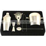 6Pieces Luxury Wine Bar Set With Stainless Steel Cocktail Shaker,jigger,stirrer,ice Tong thumbnail-1