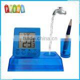Wholesale Desktop Water Power Calendar And Digital Alarm Clock With Pen Holder thumbnail-1