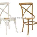 Wooden Antique Cross Back Dining Chair thumbnail-6