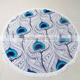 Australia Popular 100% Cotton Printed Round Beach Towel With Tassels thumbnail-4