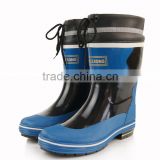 fashion design cheap cold-proof waterproof rubber boots with removable warm sock used as outdoor work boots in winter