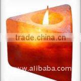 Himalayan Salt Candle Holder (Triangle Shaped) thumbnail-1