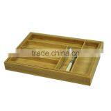 Store More 7-Slot Expandable Bamboo Culter Tray Silverware Drawer Organizer thumbnail-3