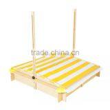 Outdoor Sandbox With Canopy, Kids Sandpit With Cover, Wooden Sandpit thumbnail-3
