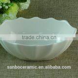 Bulk Stock White Fruit Bowl Cheap Ceramic Bowl Ceramic Porcelain for Kitchen or Home Decoration thumbnail-2
