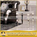 Stone Top Metal Legs Bed Side Table