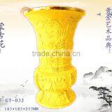 24k gold plated Mongolia vase for home decoration