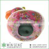 Cheap Coin Box Lovely Design Flower Patterns Duck Shaped Ceramic Animal Piggy Bank thumbnail-5