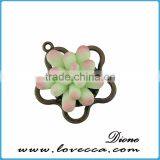 New in Market Special Simulation Succulent Jewelry Polymer Clay Flower Succulent Pendant thumbnail-6
