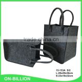 Customized 2pcs cheap handle foldable felt shopping bag
