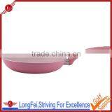 Induction Aluminum Fry Pan Pink Ceramic Coating Electric Skillet thumbnail-1