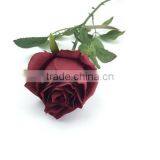 SJ442BZY Red Artificial Single Rose Flower,fake Fabric Flowers for Sale thumbnail-4