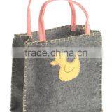 China Customized Logo Animal Pattern Design Felt Non Woven Shopping Hand Bag thumbnail-1