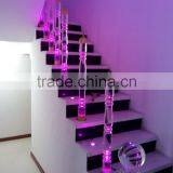 Jingyage Custom Modern New Designs Crystal Stair Balusters Home Stair Decoration Railing Crystal Balustrade Modern Spiral Stair thumbnail-2