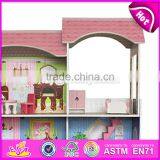 2017 Best Preschool Pretend Play Large Wooden Kids Doll House Set W06A248 thumbnail-3