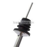 Stainless Steel Liquor Spirit Pourer Free Flow Wine Bottle Pourer Rubber Stopper thumbnail-1