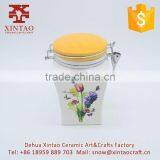 Regular Fancy Ceramic Round Shape Antique Cookie Jar Set for Kitchen thumbnail-1