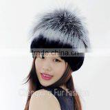 CX-C-244E Rex Rabbit Fur Knitted Cap And Hat Black Frost thumbnail-4