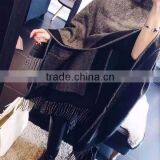 2017 China Style Female Scarf Gray and Black Color Long Style 180*120cm Women Muffler With Tassels thumbnail-4