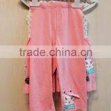 Lovely Design Baby Girl Dress Set Printed Knitted Cap Sleeve 2 Pcs Clothing Set TP-7959 thumbnail-3