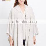 Ladies Knitting Pattern Hooded Knitted Sweater,Hooded Wool Crochet Poncho thumbnail-1