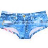 2017 OEM Manufacture 3D Print 95%COtton 5%Lycra Customized Your Own Brand Logo Elastic Band Sexy Women String Thongs Underwear thumbnail-5