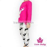 2017 Spring Western Baby Girls Boutique Clothing Hot Pink Cotton Long Sleeve Deer Pattern Printed Children Christmas T Shirt thumbnail-5