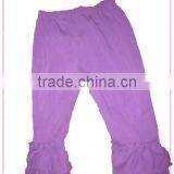 Whole Price Solid Ruffle Baby Girl Pants Factory Supply New Casual Chidren Petti Pants Ruffle High Quality Cotton Legging thumbnail-1