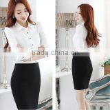 2016 New Style Women Fashion Long Sleeve Blue Shirt Ladies Office Formal White Shirt thumbnail-6