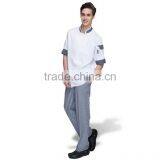 Juqian New Fashion Man Chef's Short Sleeve Jacket Restaurant & Hotel Kitchen Chef Uniform Colors thumbnail-2