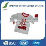 Truck Boys Pajamas Toddler Sleepwear Clothes T Shirt Pants Set for Kids Size 2Y-7Y thumbnail-3