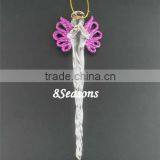 1PCs Purple Angel Christmas Ornament Glass Lampwork Icicle 156x48mm thumbnail-1
