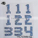 3MM Acrylic Rhinestone Stickers Numbers Pattern Sticker Decal For Decoration thumbnail-2