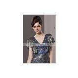 Sell Coniefox Blue Flouncing Sleeves Sequins Glittering Dresses Evening Dress 81283 thumbnail-2