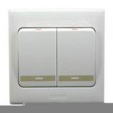 Sell 10A 250V Two Gang One Way Switch (Big Button) With Fluorescent Light thumbnail-1